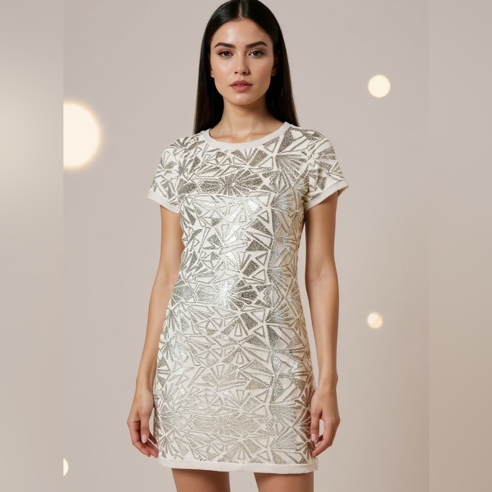 Vince Camuto Gold Sequin Dress